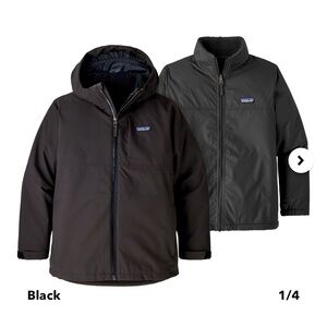 Patagonia kids 4 in one jacket- black M 10